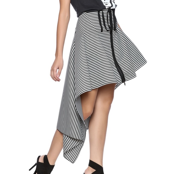 SOHUNG DESIGNS Stripe Zipper Skirt - Picture 9 of 9